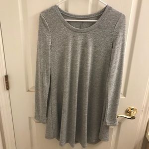 Gray long sleeve dress